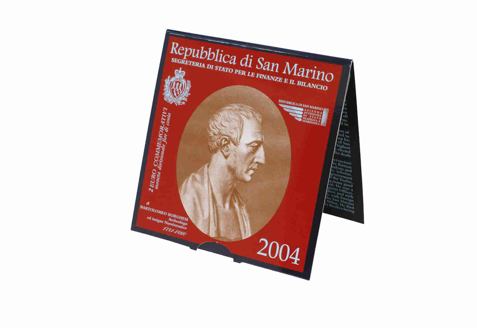 2 Euro 2004 San Marino Borghesi st im Blister