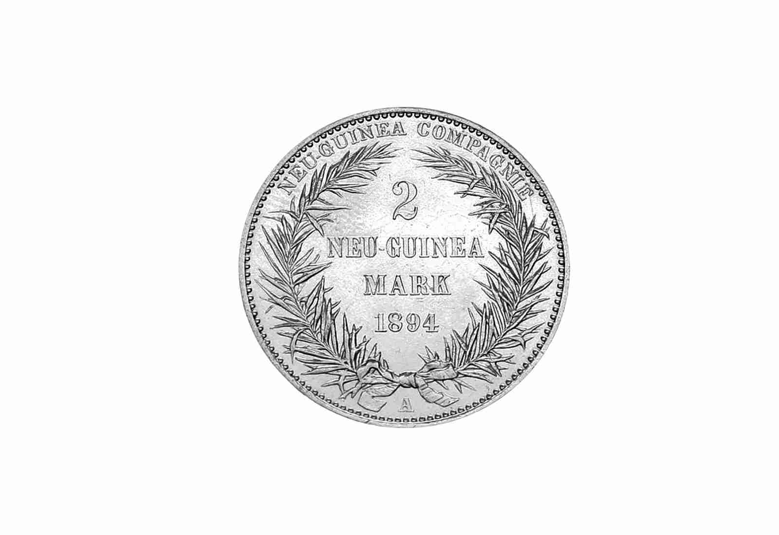 2 Neuguinea Mark 1894 Deutsch-Neuguinea Paradiesvogel Jaeger-Nr. N706