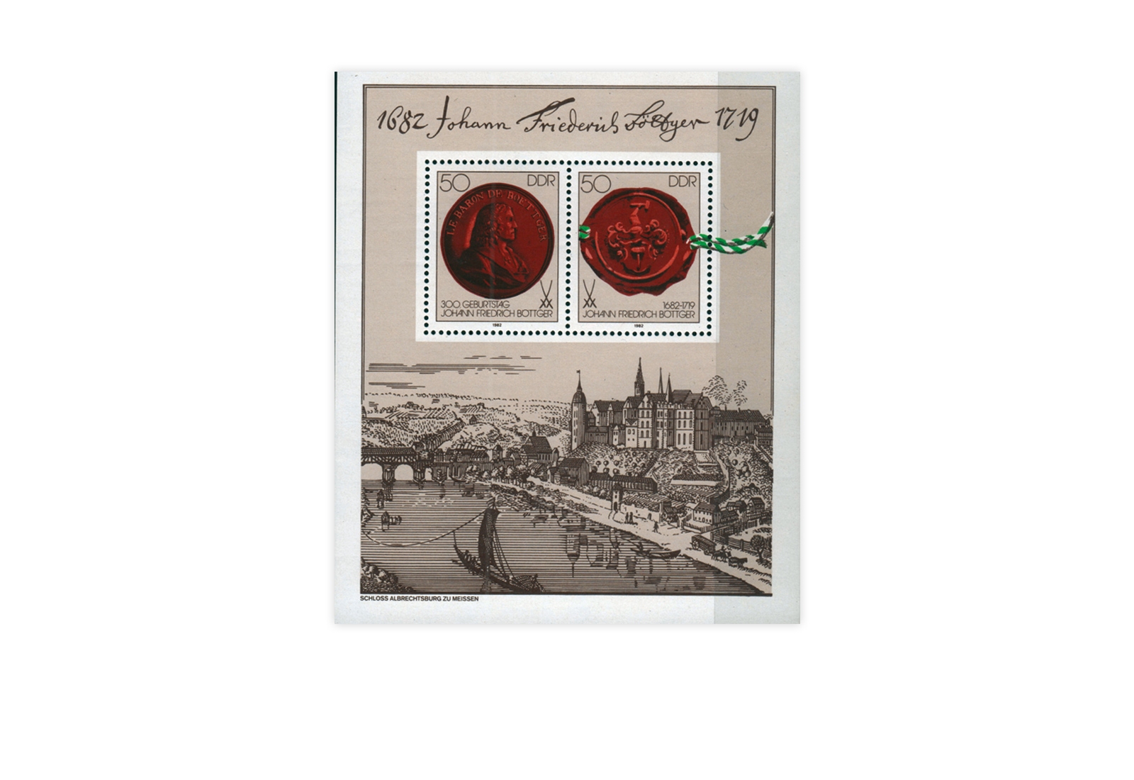 DDR Block 65 300. Geburtstag Böttger 1982 **