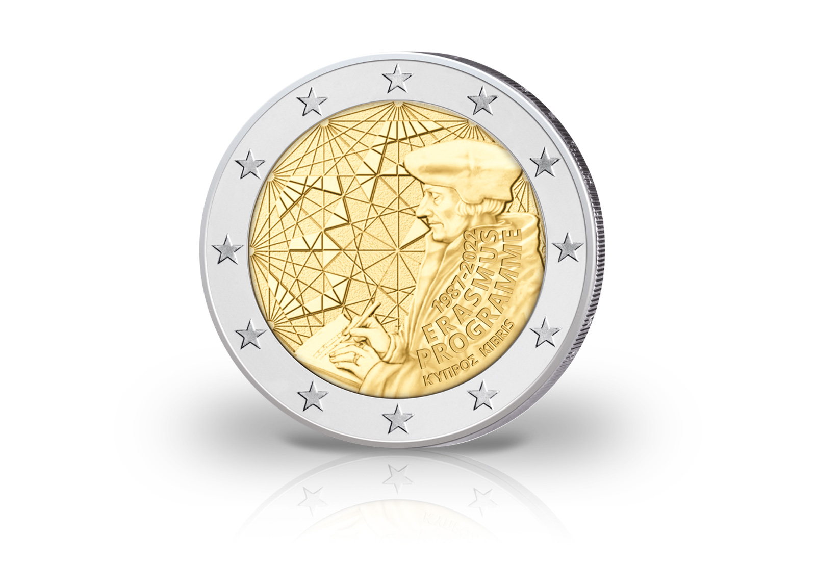 2 Euro 2022 Zypern 35-jähriges Bestehen des Erasmus-Programms