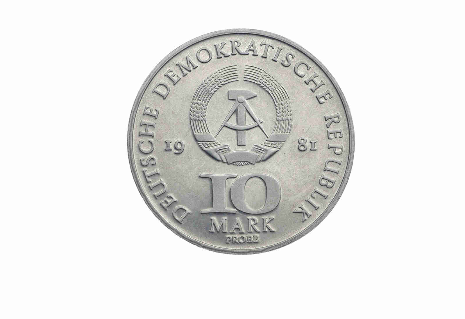 10 Mark DDR Guldenprobe 1981 PP 700 Jahre Münzprägung Berlin Jaeger-Nr. 1582P1