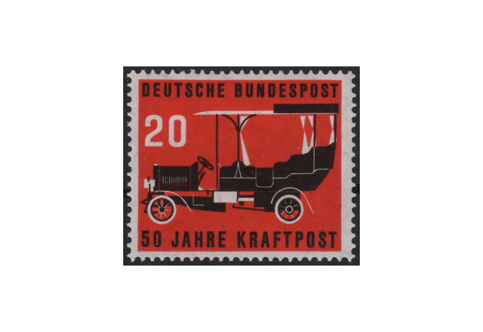 Briefmarke BRD 50 Jahre Kraftpost 1955 Michel-Nr. 211 postfrisch