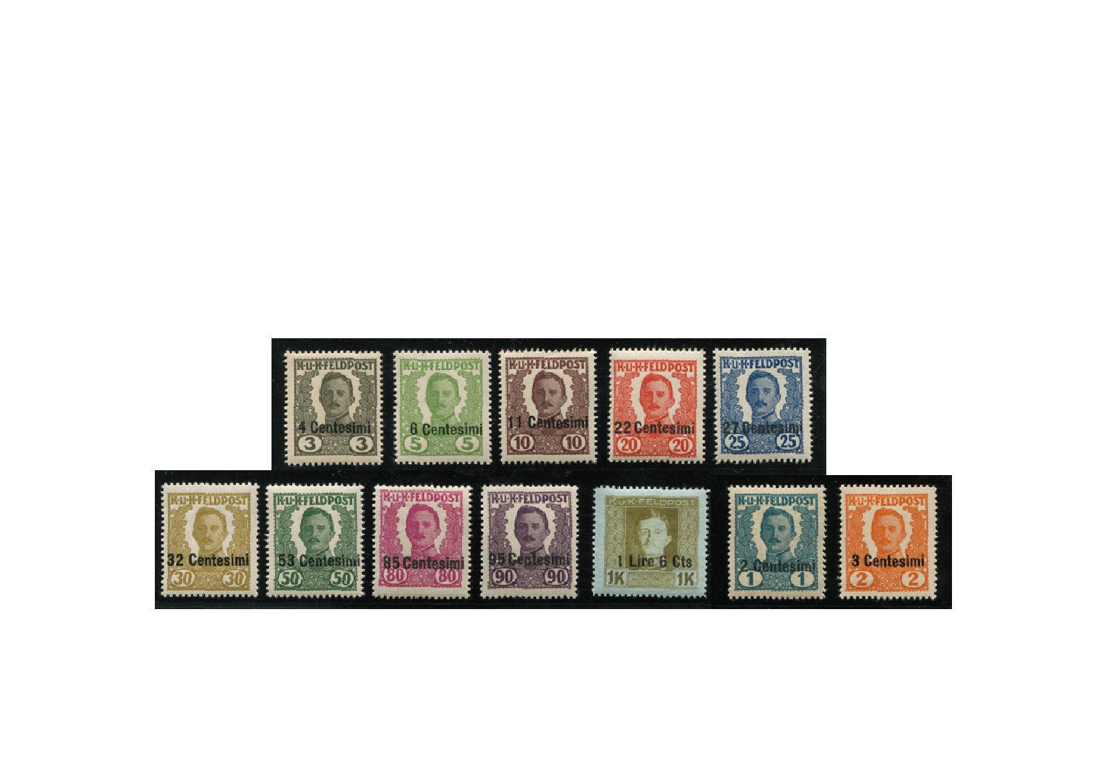 Briefmarken Österreich Italien Feldpostmarken 1919 Michel-Nr. I-XIV postfrisch