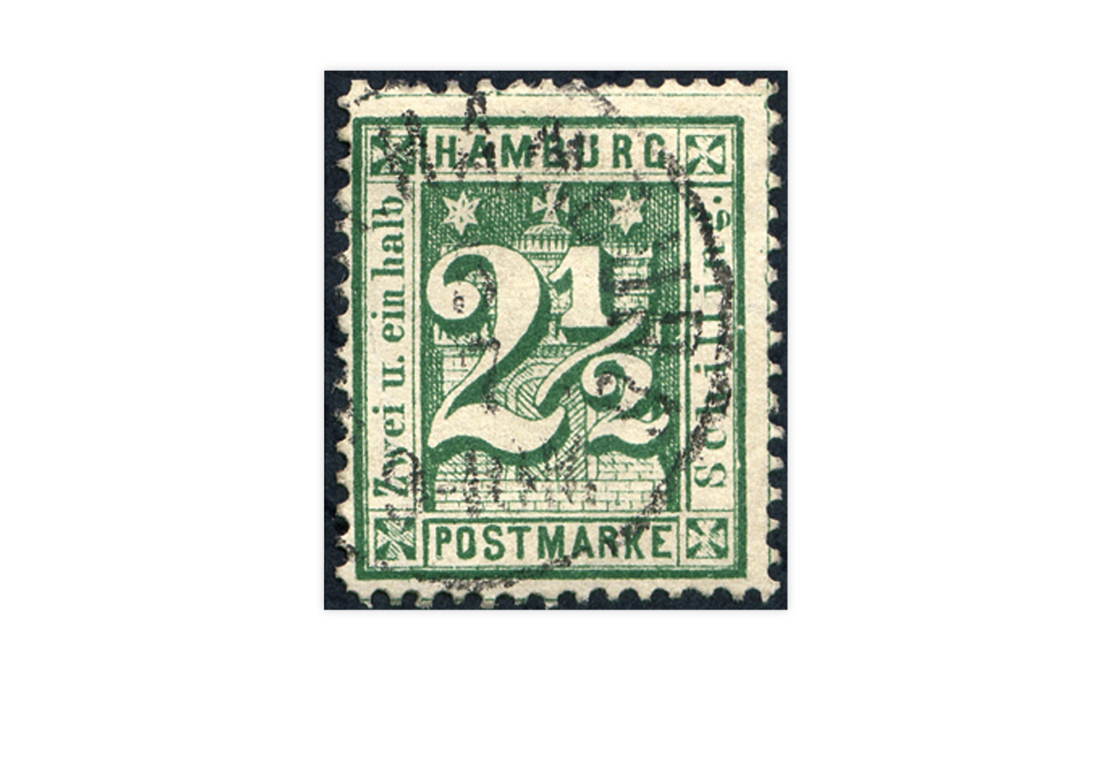 Briefmarke Altdeutschland Hamburg Freimarke 1864 Michel-Nr. 14 gestempelt