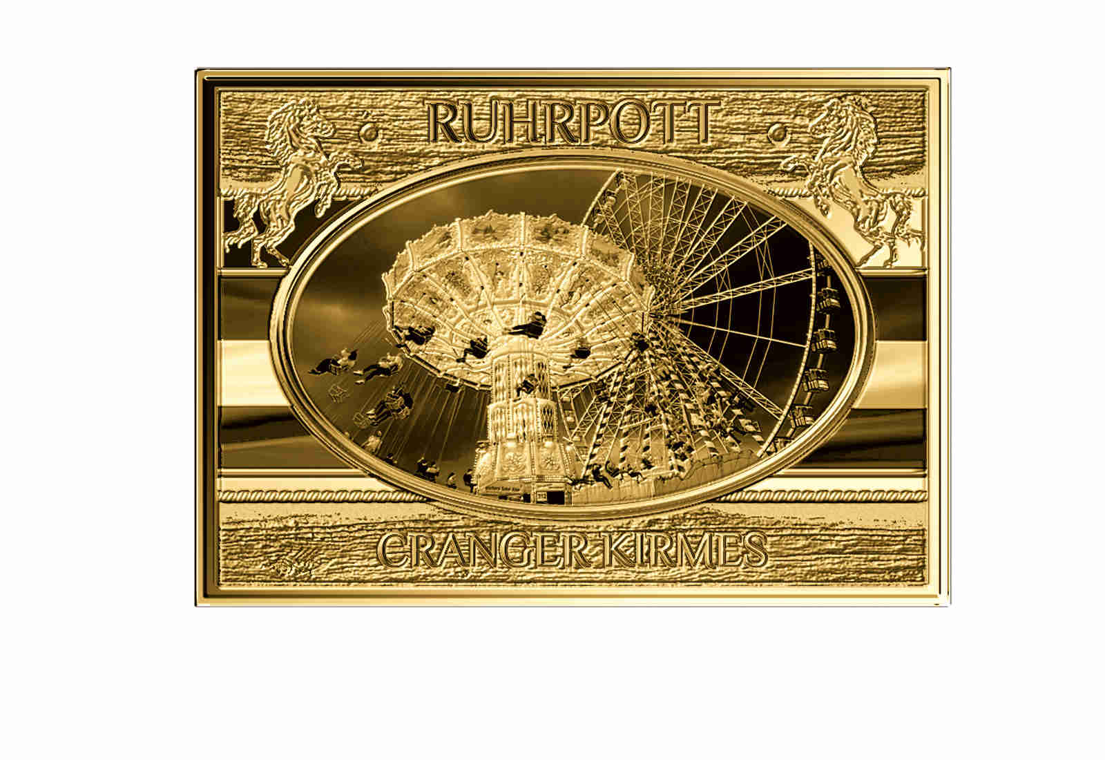 Goldbarren Cranger Kirmes - NRW Ruhrpott 999/1000 Gold