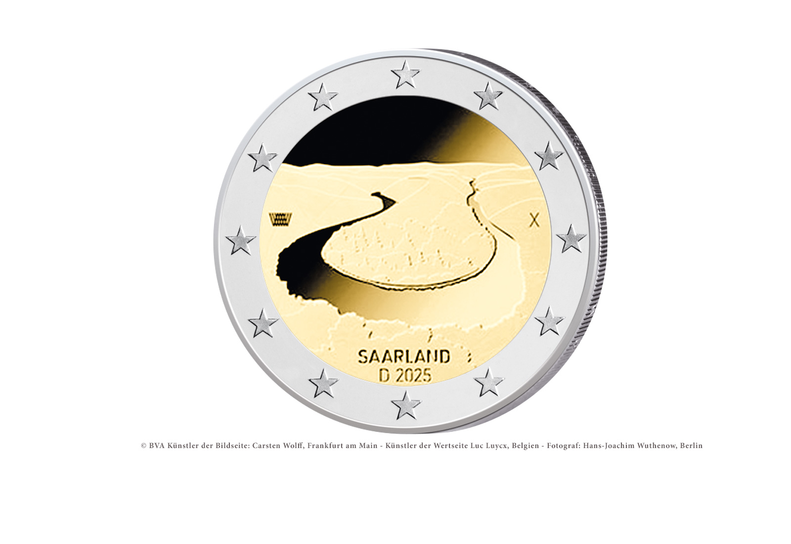 2 Euro 2025 Deutschland  Saarland - Saarschleife Prägestätte unsere Wahl