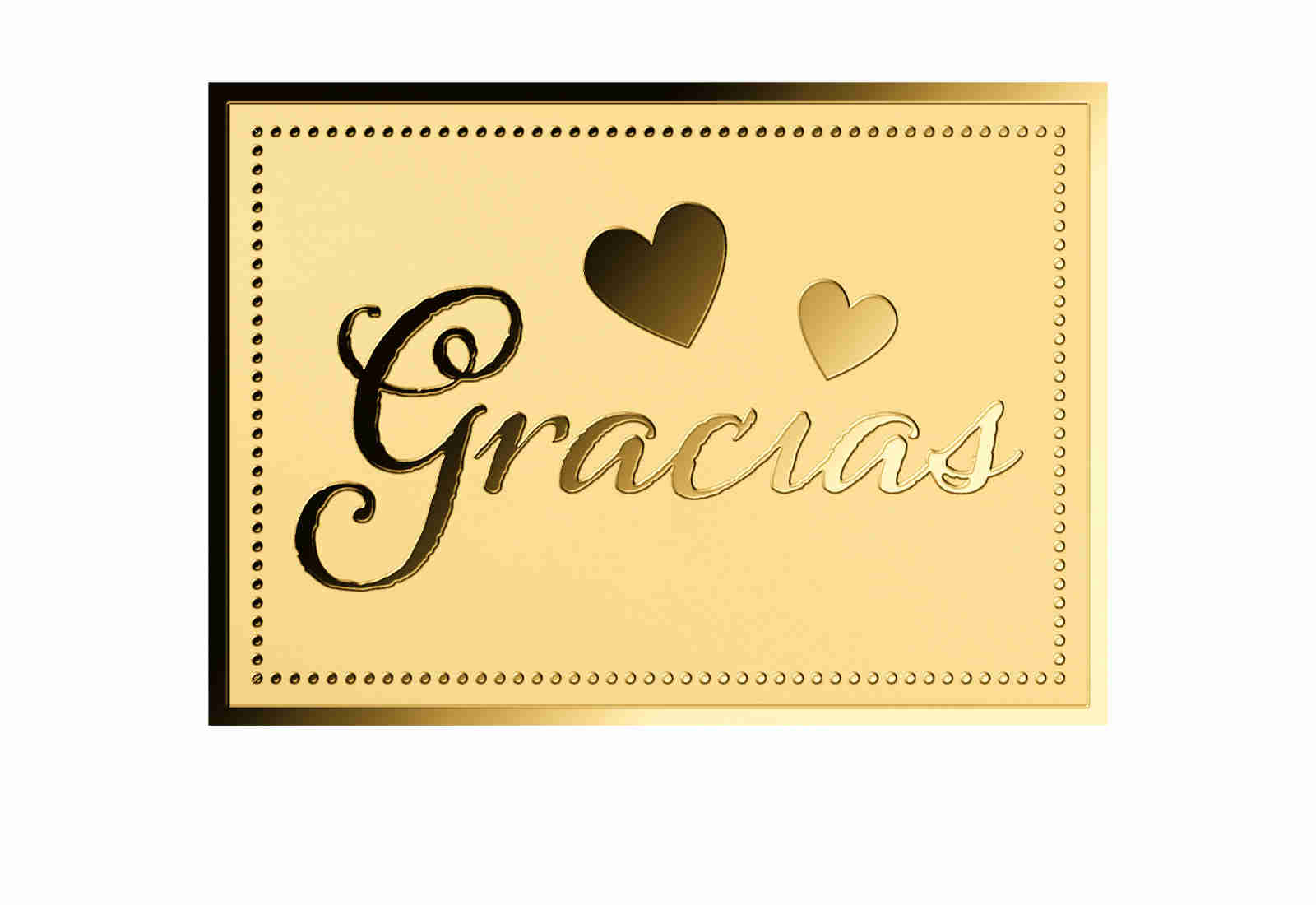 Goldmünze Motiv "Gracias" 999/1000 Gold Geschenk