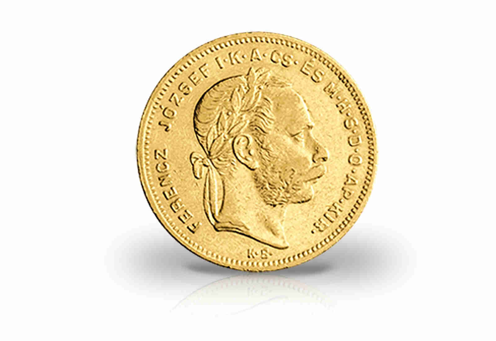 8 Forint Goldmünze 1870-1880 Österreich-Ungarn Franz Joseph I., ungarischer Reichsteil