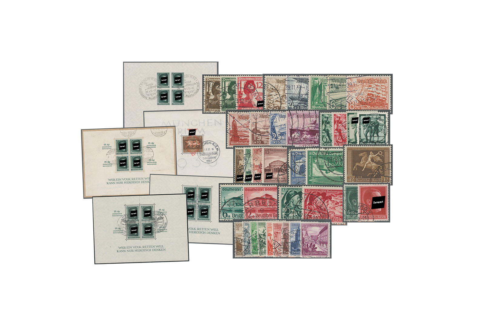 Deutsches Reich Jahrgang 1938 Michel Nr. 660 bis 685 gestempelt 26 Marken