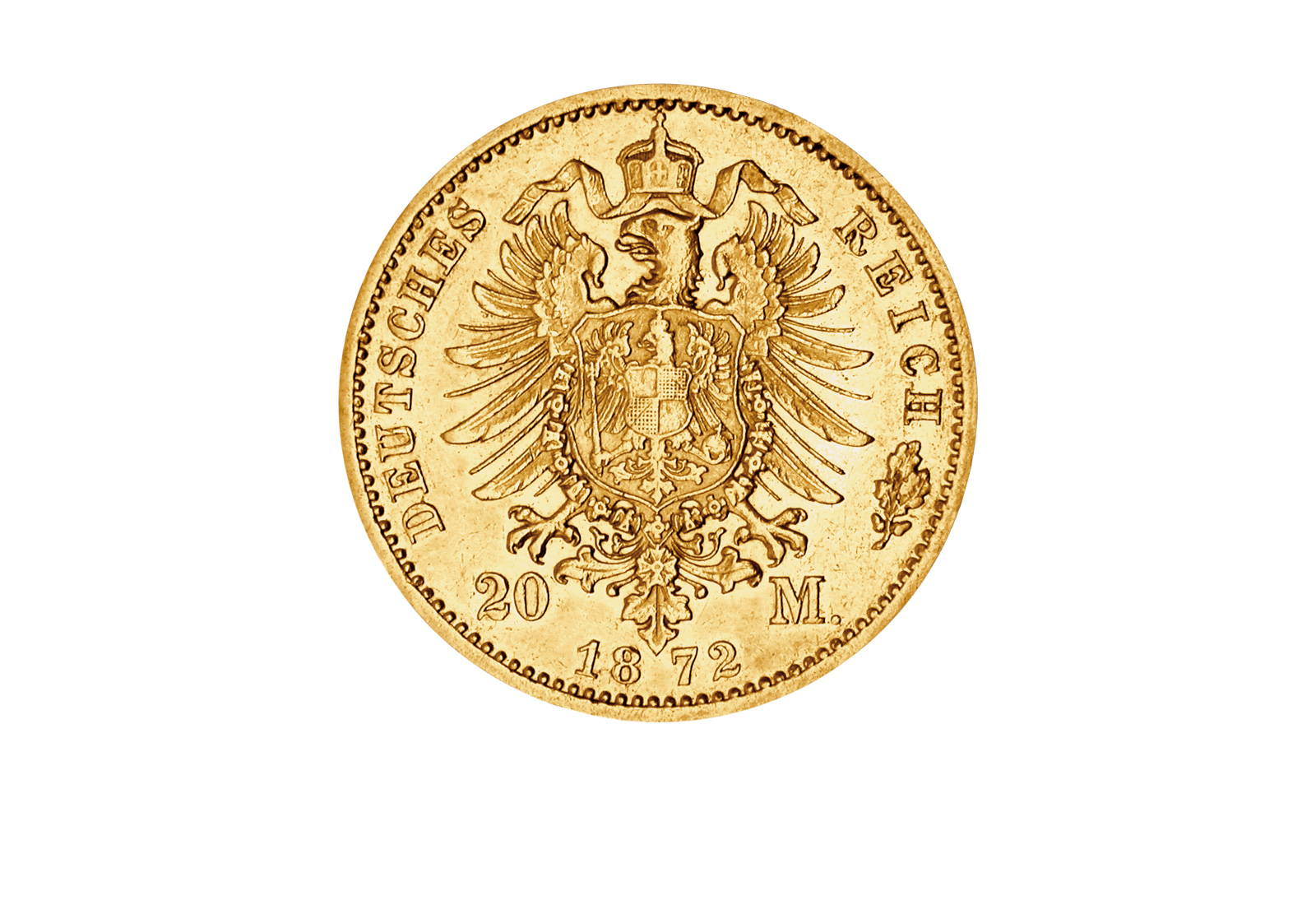 20 Mark 1872-1873 Kaiserreich Friedrich I Baden Jaeger-Nr. 184