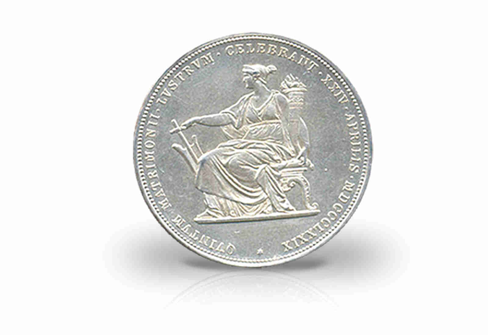 Doppelgulden 1879 Österreich Silberhochzeit des Kaisers