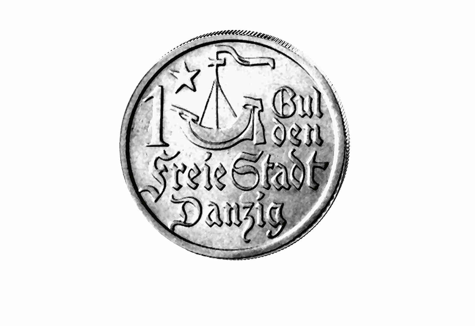 Danzig 1 Gulden Silbermünze 1923