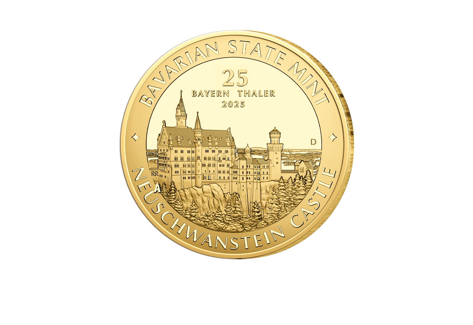Goldmünze 1/4 oz 25 Bayern-Thaler 2025 Schloss Neuschwanstein st