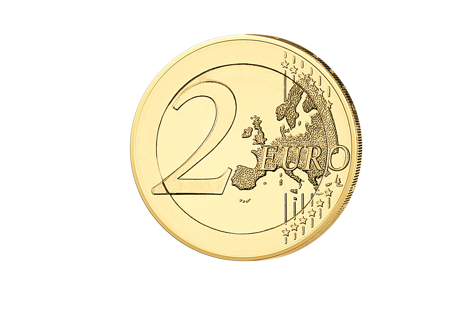 2 Euro mit Farbmotiv Ich liebe Dich Valentinstag