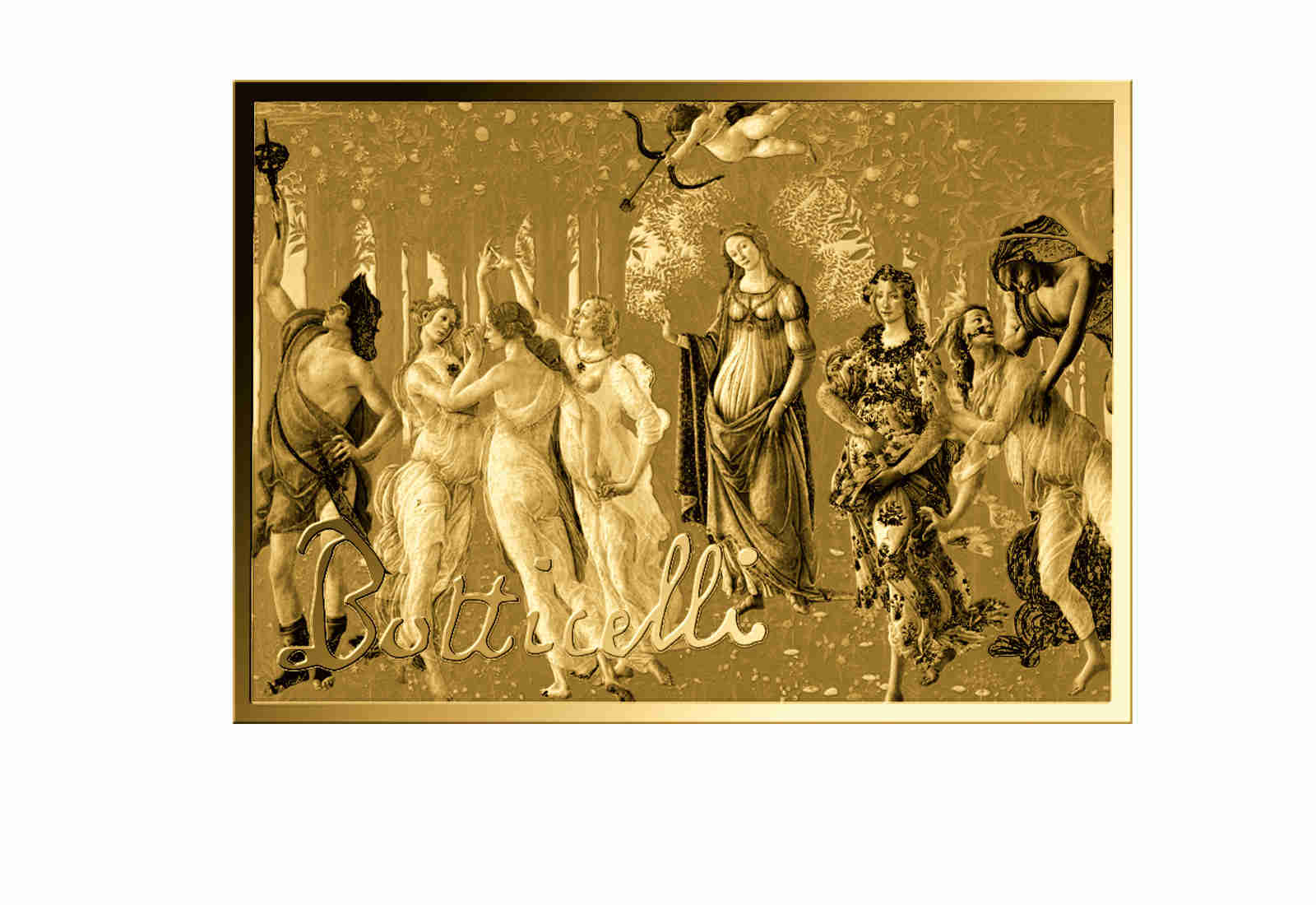 Goldmünze Motiv Primavera Coincard Feinheit 999/1000 Gold Geschenk