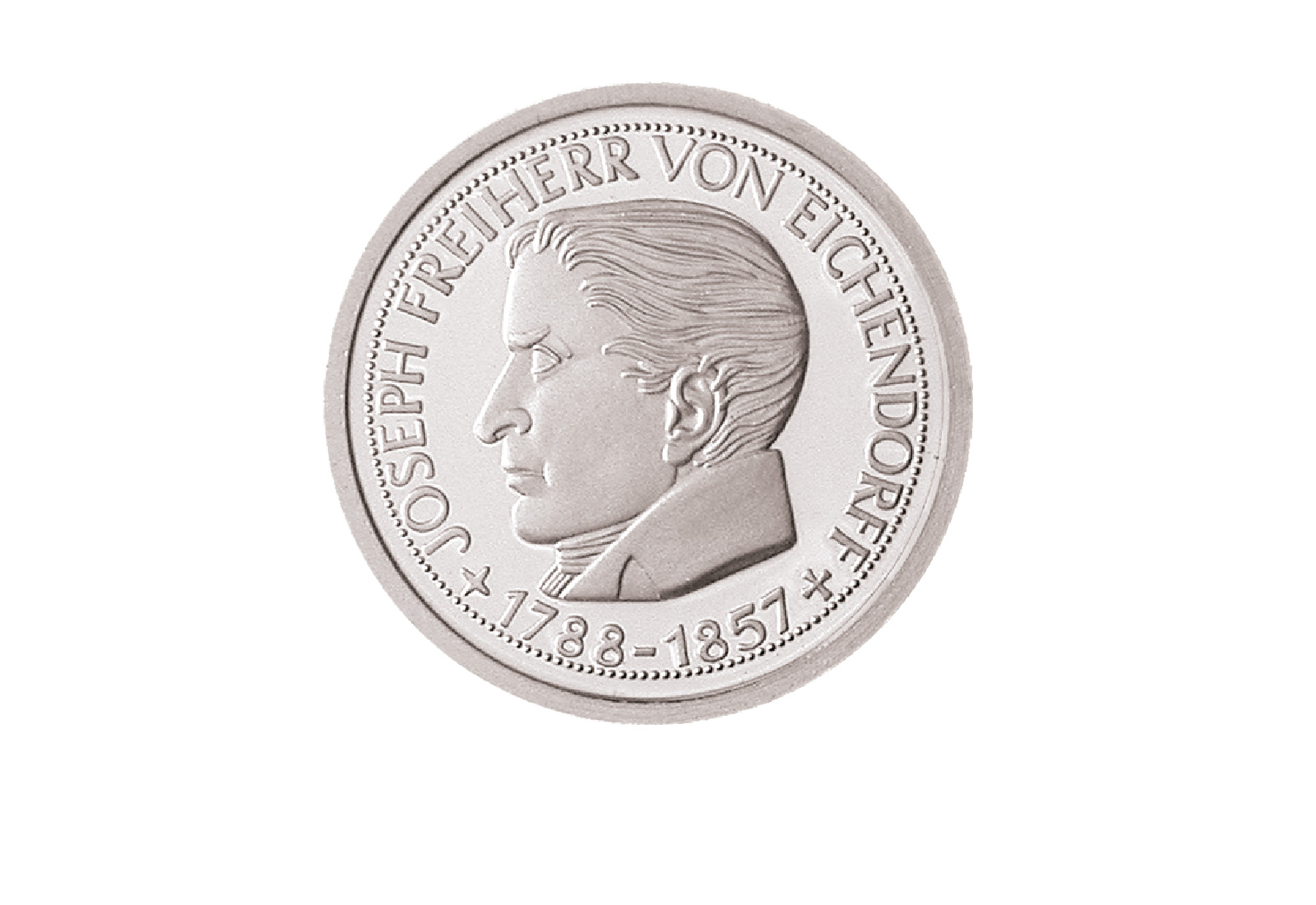100. Todestag Freiherr von Eichendorff Neuprägung mit Silberauflage