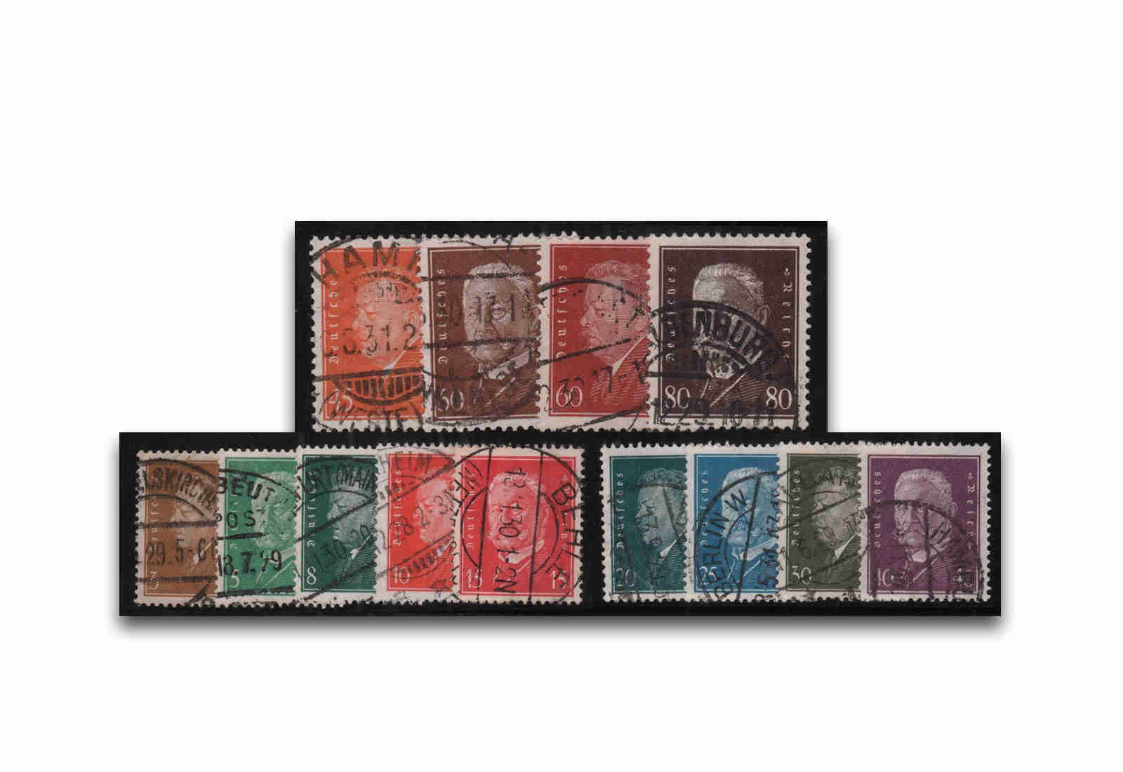 Deutsches Reich Mi.Nr. 410/422 gestempelt