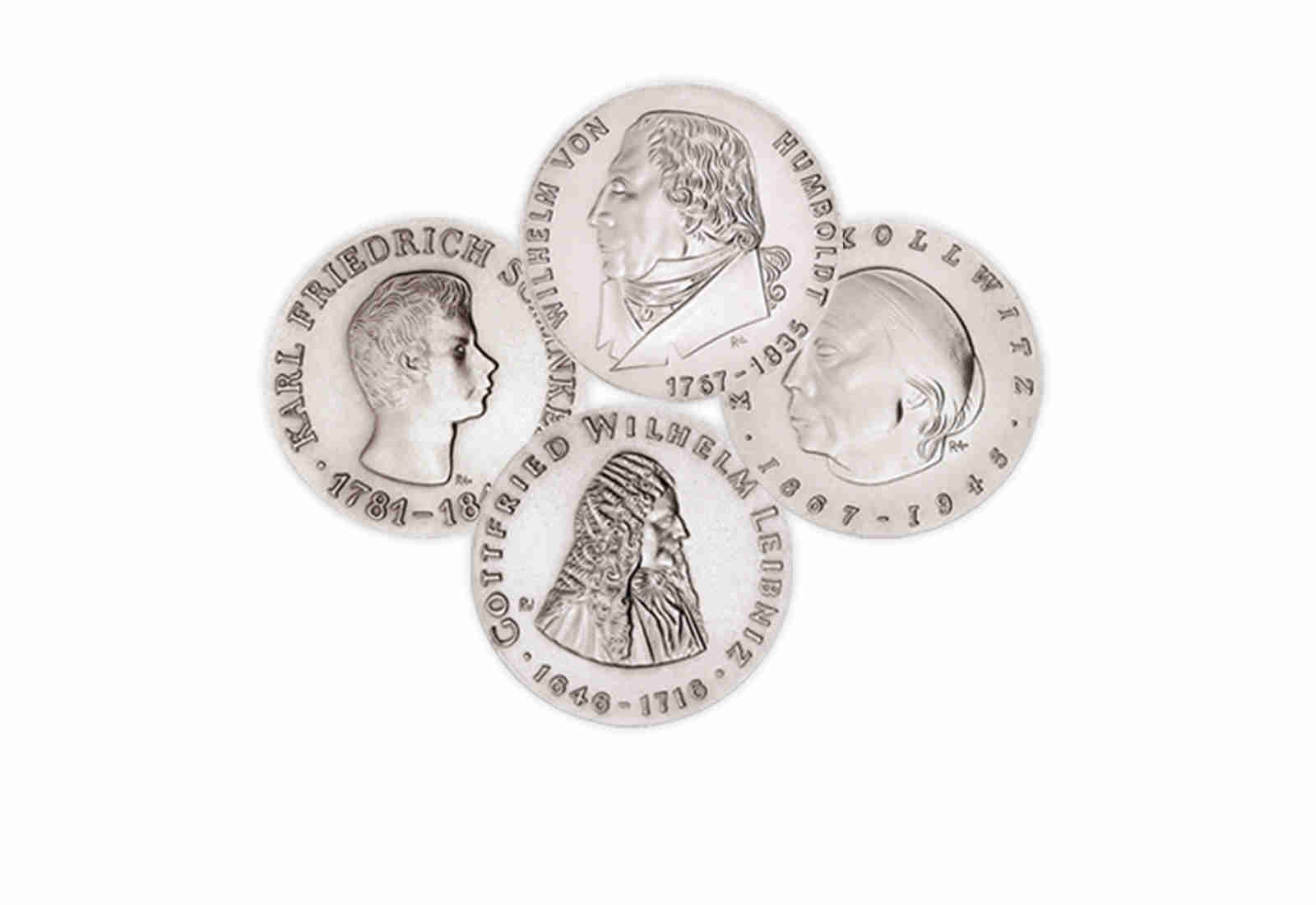 Die Ersten Vier Gedenkmünzen 1966-1967 DDR
