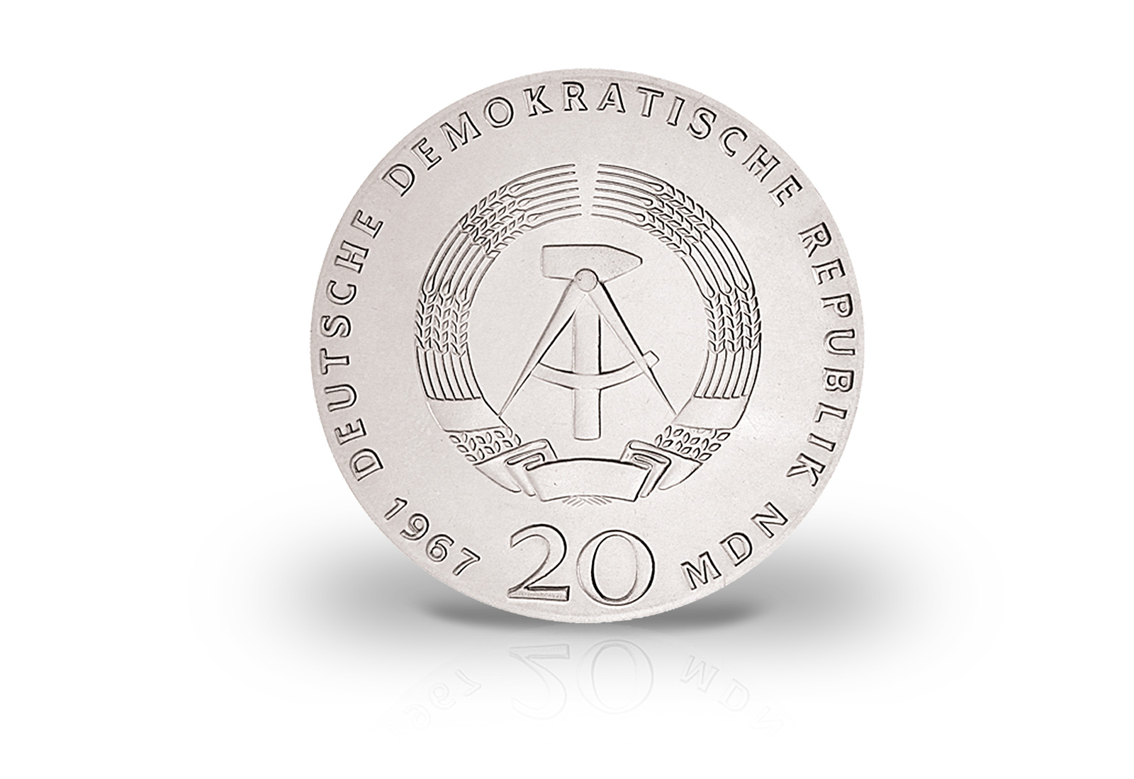 20 Mark Gedenkmünze 1967 DDR Wilhelm von Humboldt Jaeger-Nr. 1520