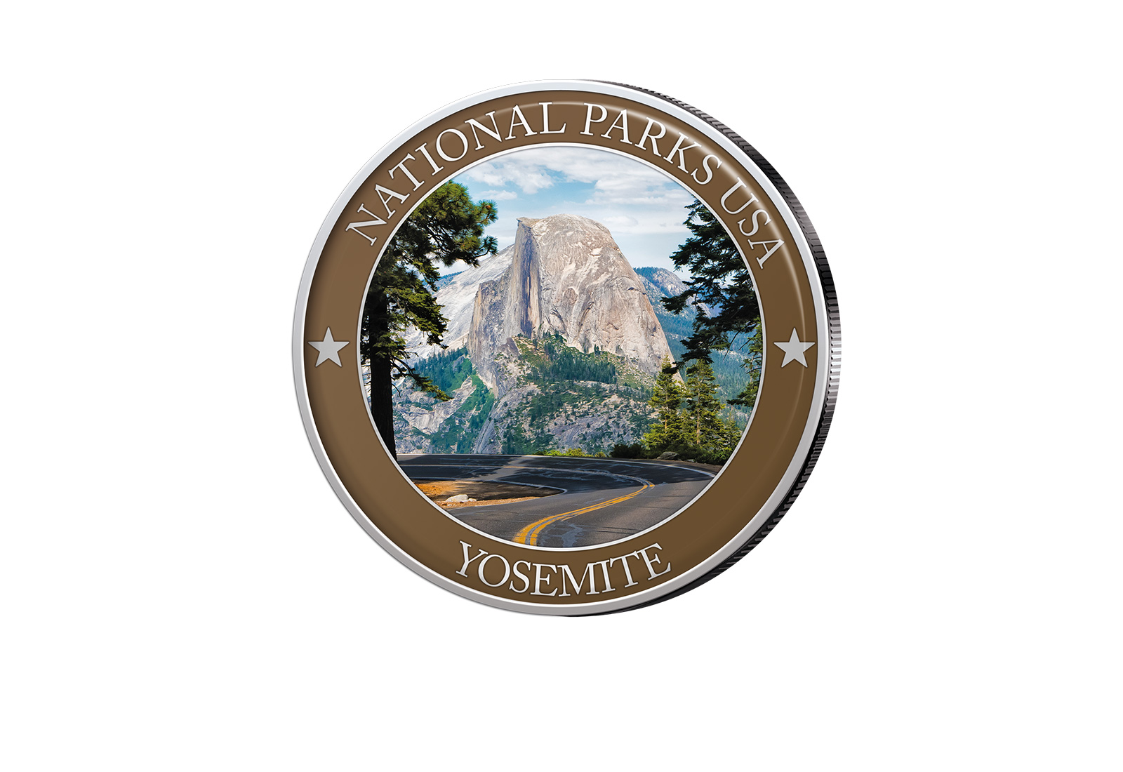 1/2 Dollar USA Yosemite Serie National Parks USA mit Farbapplikation