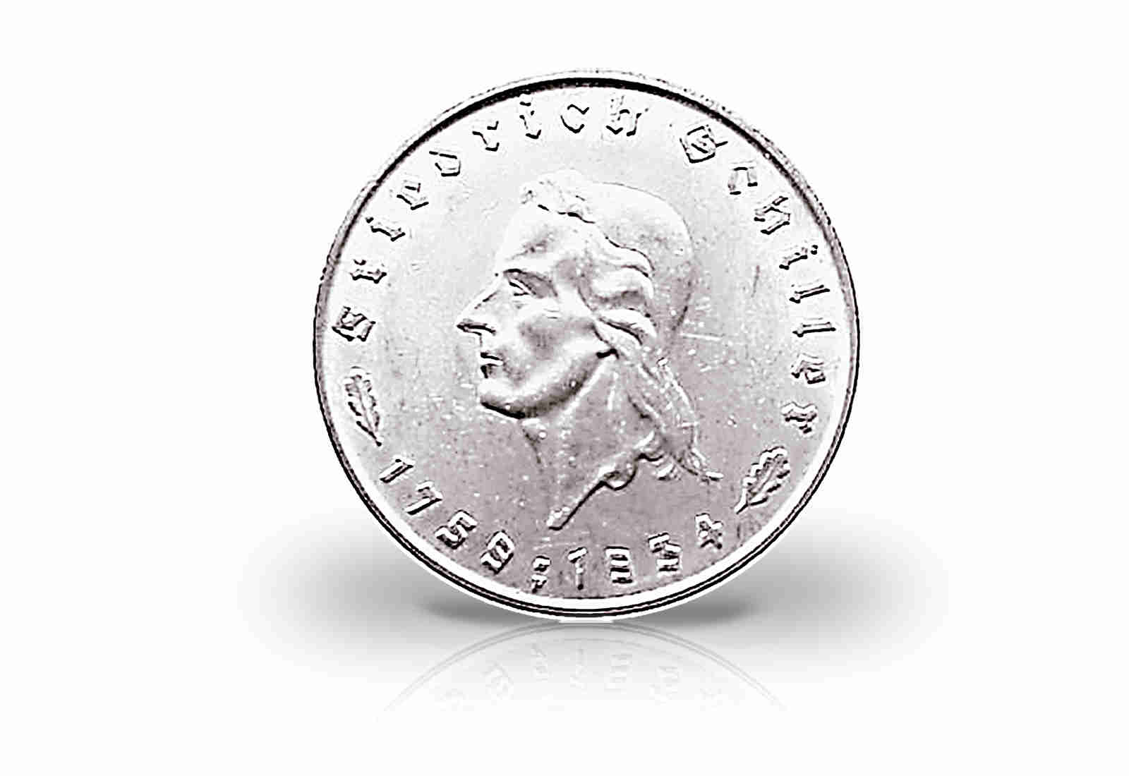 5 Reichsmark 1934 Drittes Reich Schiller