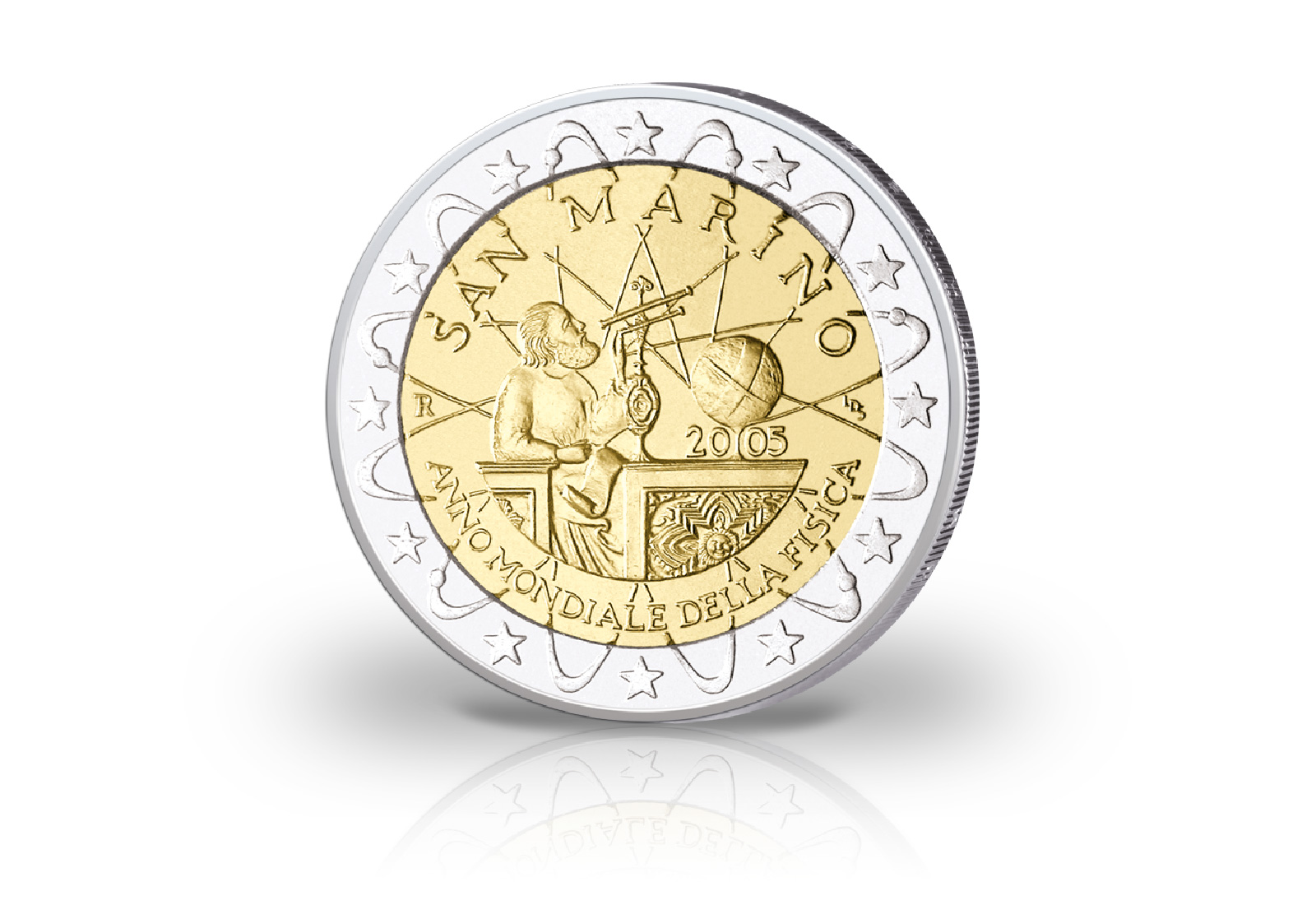 2 Euro 2005 San Marino Galileo Galilei st im Blister