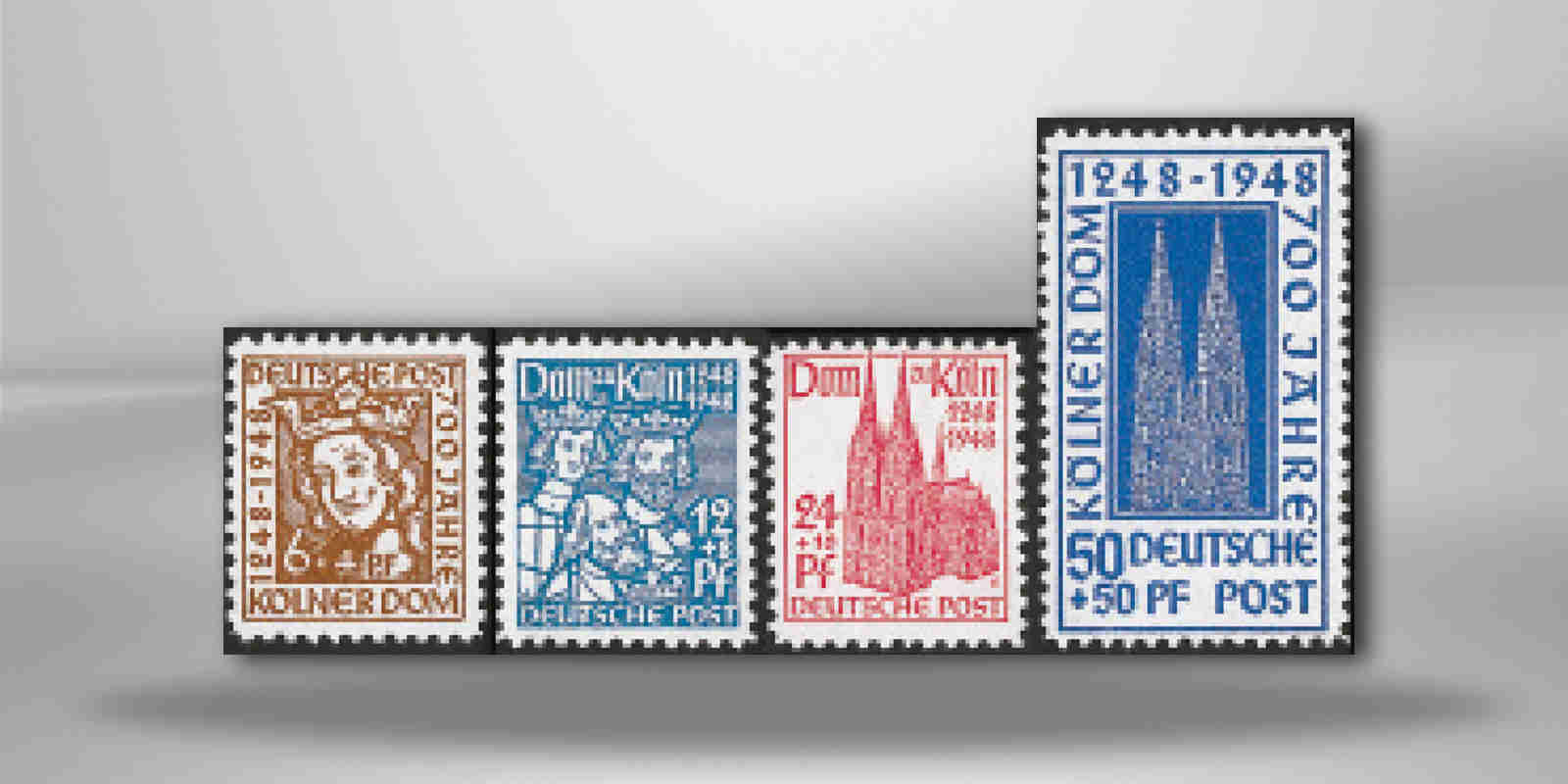 Bizone Michel-Nr. 69/72 postfrisch Kölner Dom