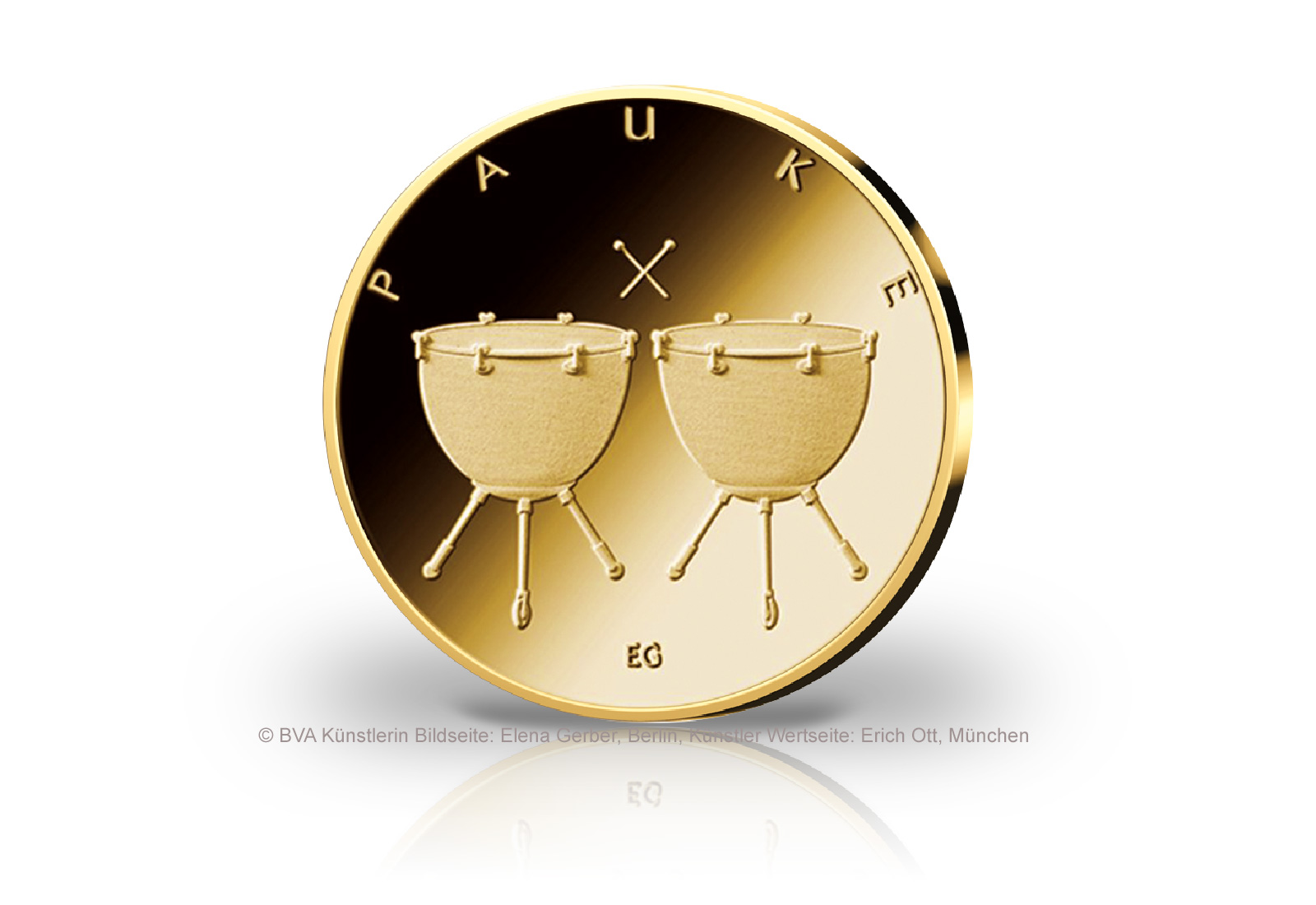 50 Euro 2021 Goldmünze Deutschland Pauke Prägestätte unserer Wahl