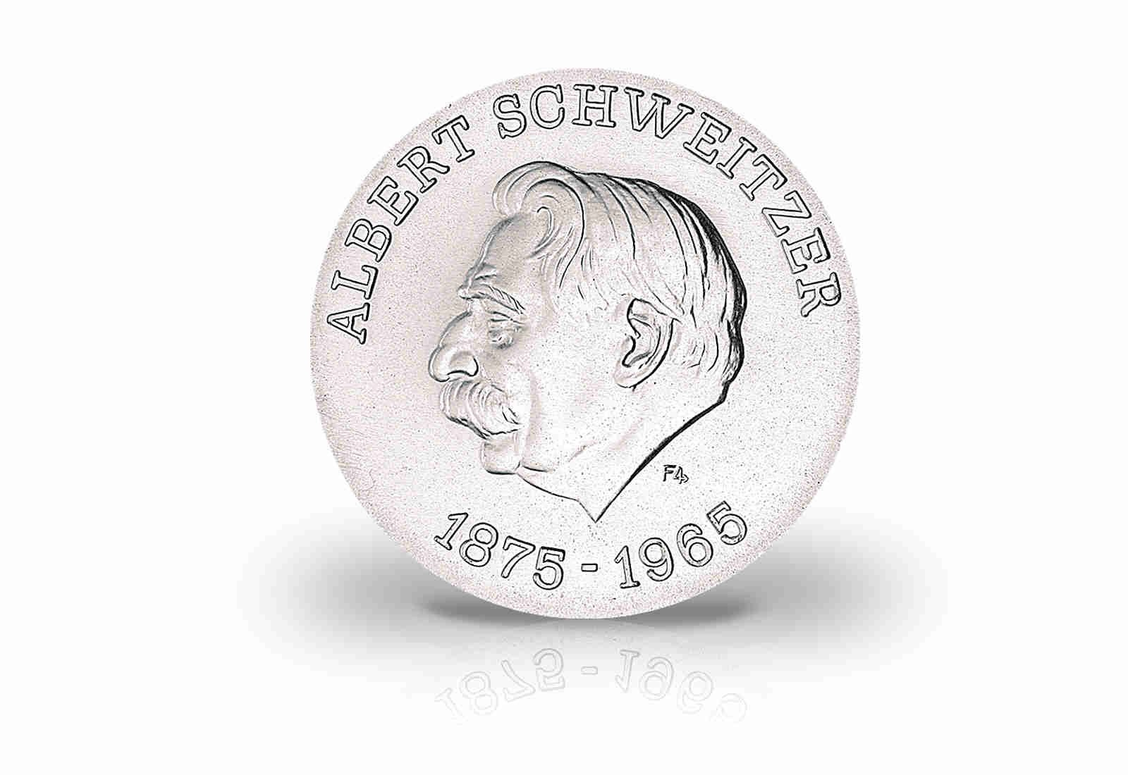 10 Mark Gedenkmünze 1975 DDR 100. Geburtstag von Albert Schweitzer Jaeger-Nr. 1554