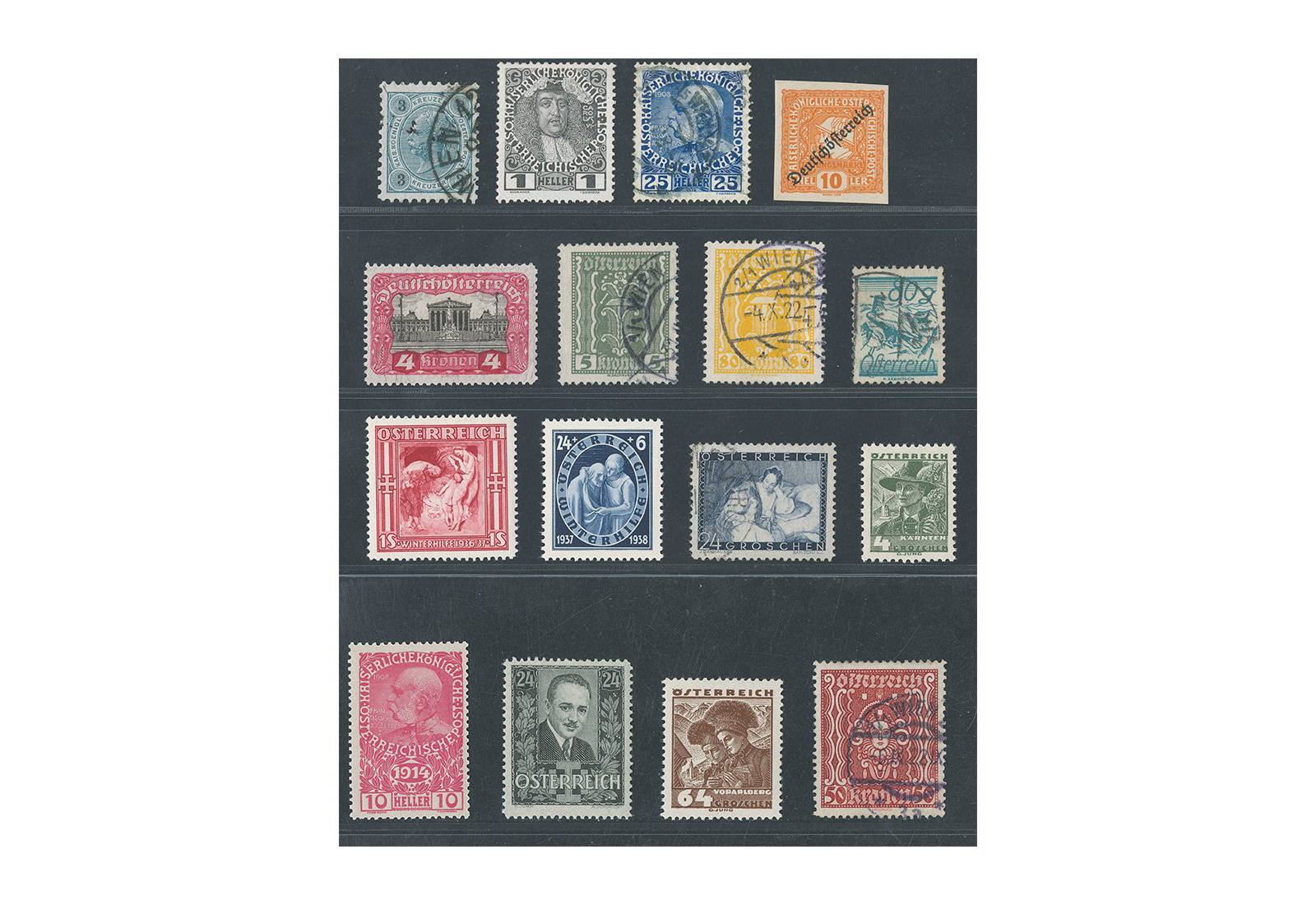 Briefmarken Sammlung Österreich inkl. Ignatz Seipel 1932 Michel-Nr. 544 gestempelt