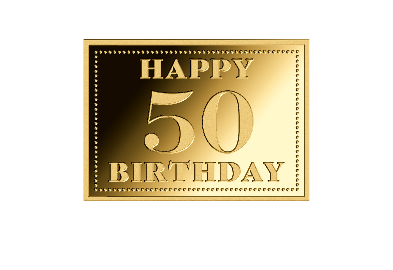 Goldmünze Motiv "Happy 50 Birthday" 999/1000 Gold im Geschenketui