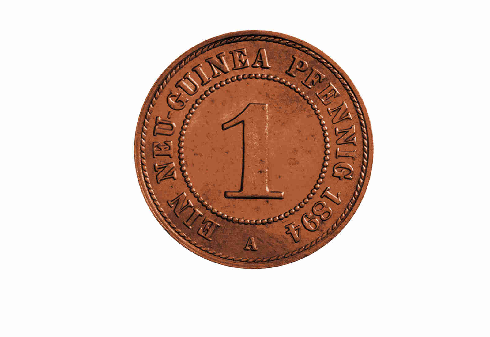 1 Pfennig 1894 Deutsch-Neuguinea Palmzweige Jaeger-Nr. N701