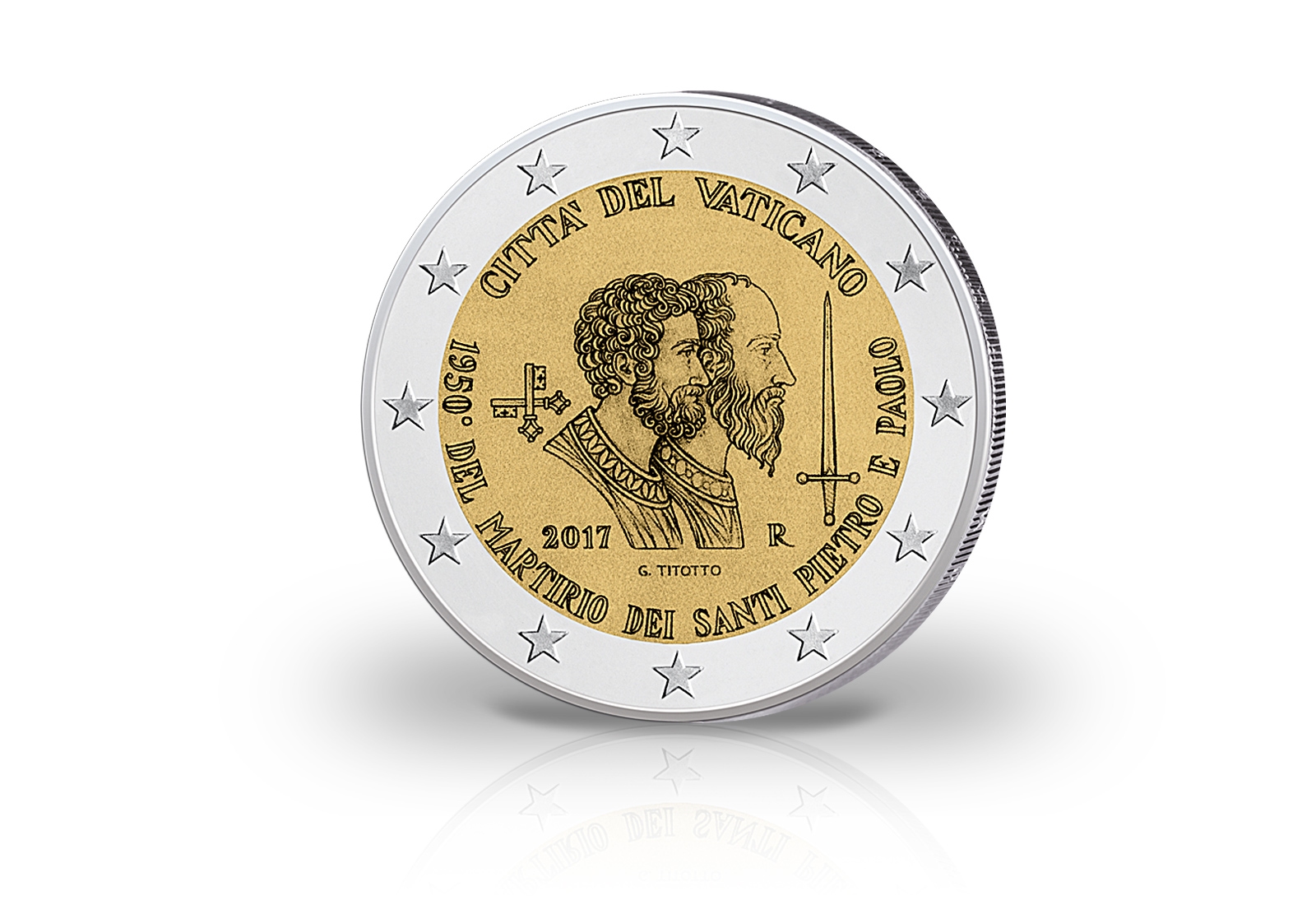 2 Euro 2017 Vatikan 1950. Jahrestag des Martyriums von Petrus und Paulus st im Blister