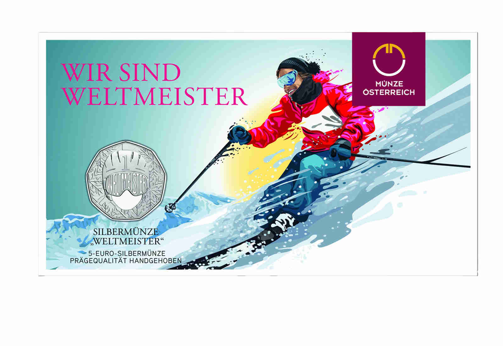 5 Euro Silber 2024 Österreich Saalbach 2025 bfr.