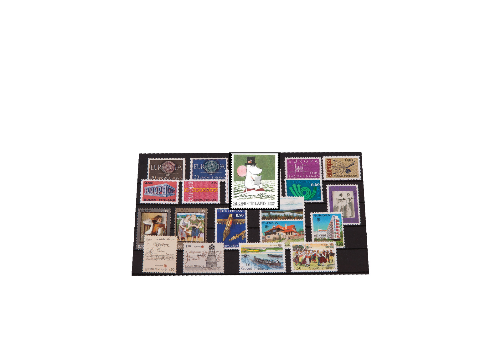 Briefmarken Finnland 100 verschiedene Marken postfrisch und gestempelt