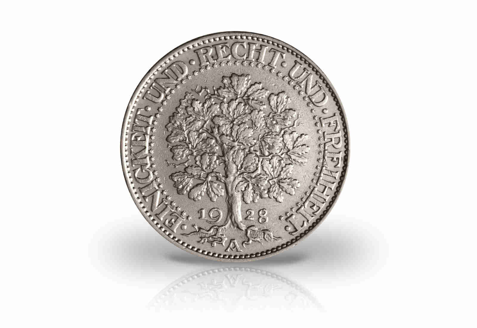 5 Reichsmark 1927-1932 Weimarer Republik Eichbaum Jaeger-Nr. 331