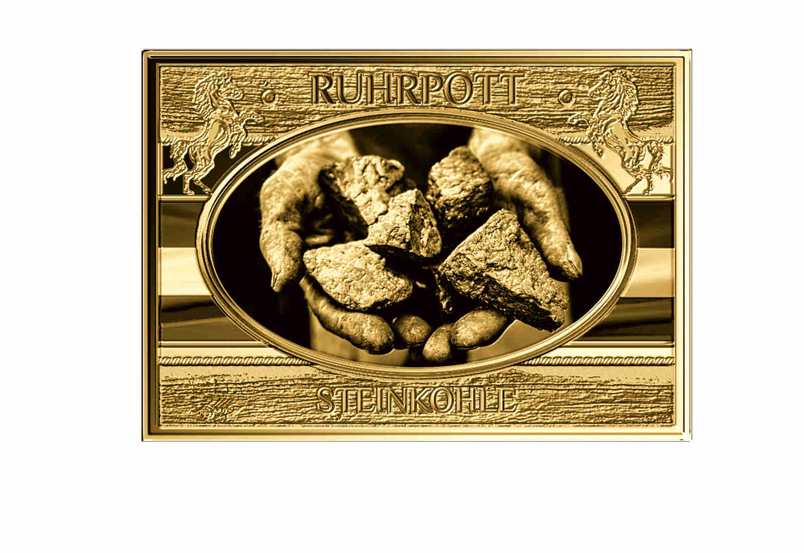 Goldbarren Steinkohle - NRW Ruhrpott 999/1000 Gold