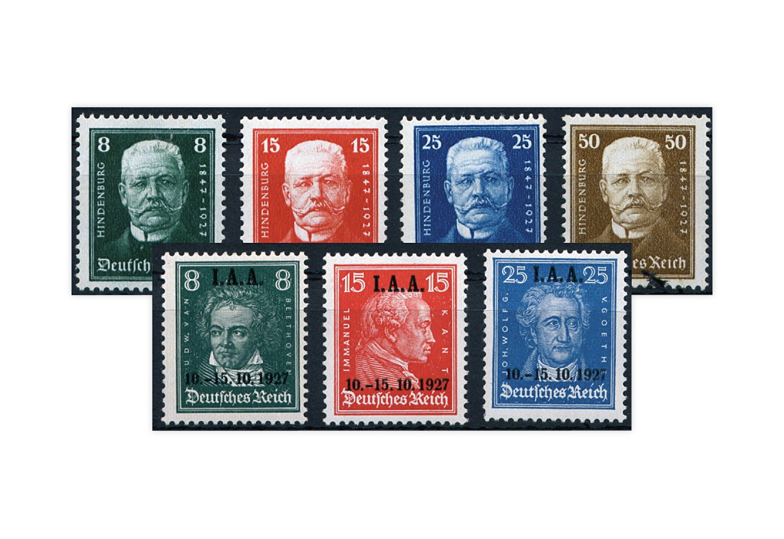 Deutsches Reich Jahrgang 1927 Mi.Nr. 403/406 und 407/409 **