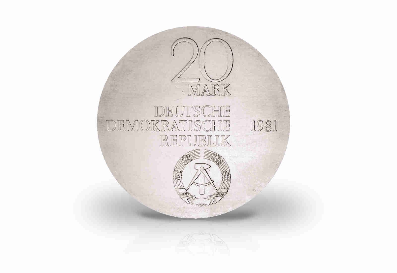 20 Mark Gedenkmünze 1981 DDR Freiherr vom und zum Stein Jaeger-Nr. 1579