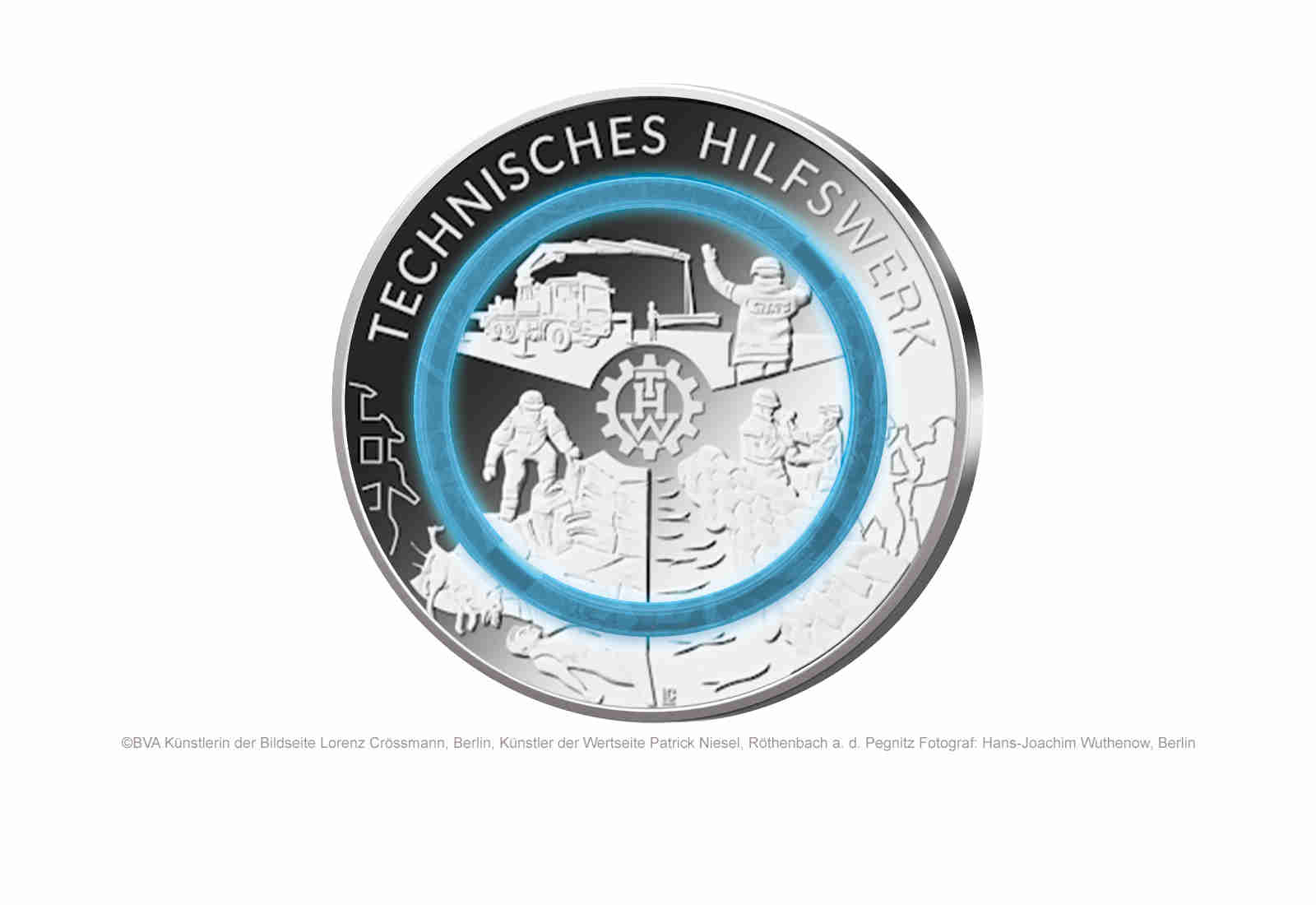 10 Euro 2025 Deutschland Technisches Hilfswerk PP Prägestätte u. Wahl