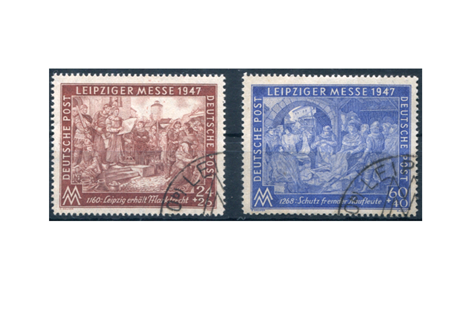 Alliierte Besatzung 941/42 Leipziger Frühjahrsmesse gestempelt