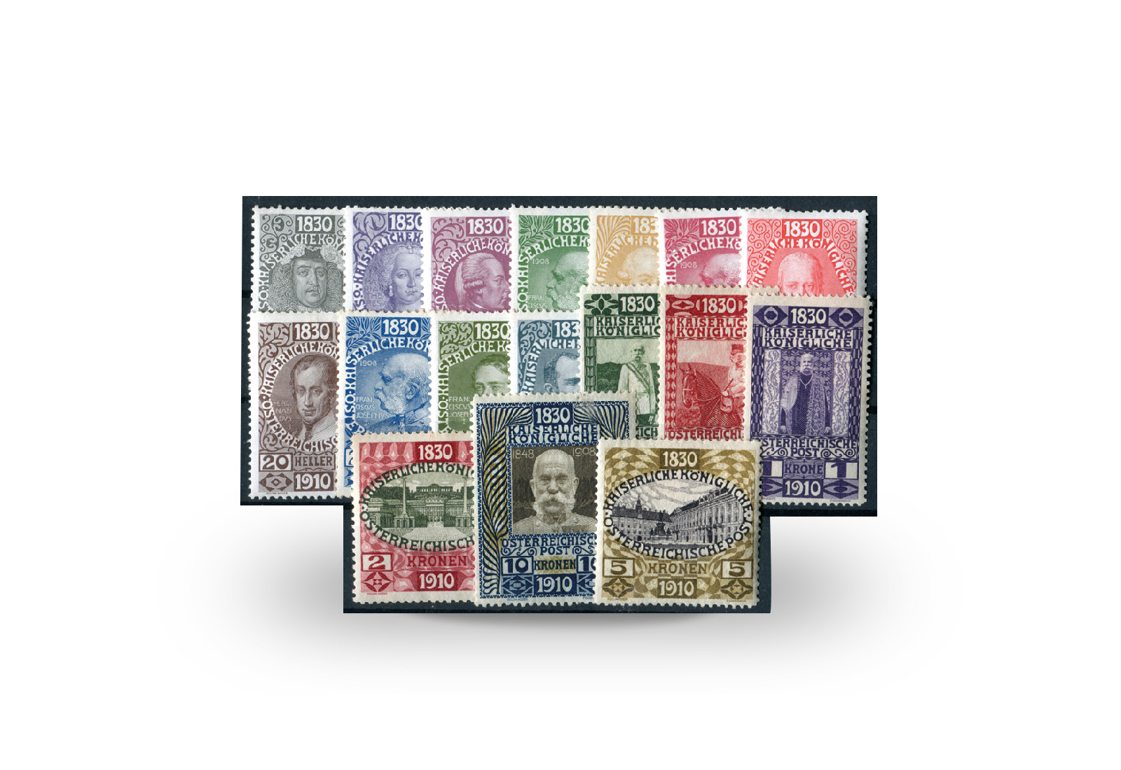 Briefmarken Österreich Geburtstag Franz Joseph 1910 Michel-Nr. 161/177 postfrisch