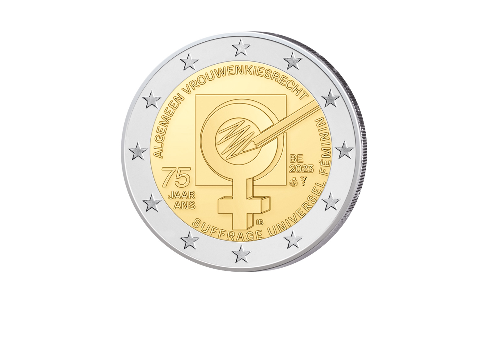 Belgien 2 Euro 2023 75 Jahre Frauenwahlrecht in Belgien st in Coincard