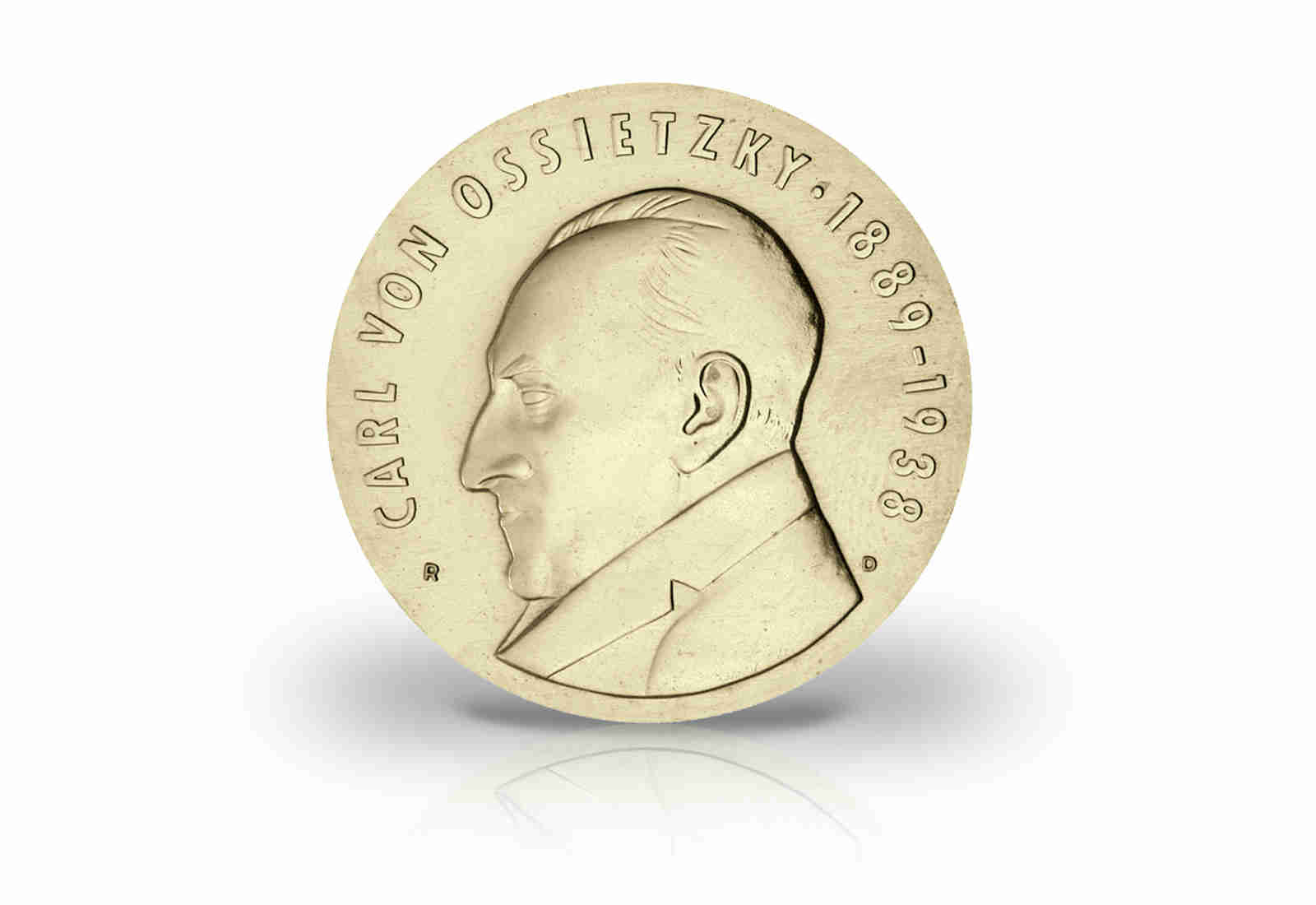 5 Mark Gedenkmünze 1988 DDR Carl von Ossietzky Jaeger-Nr. 1628