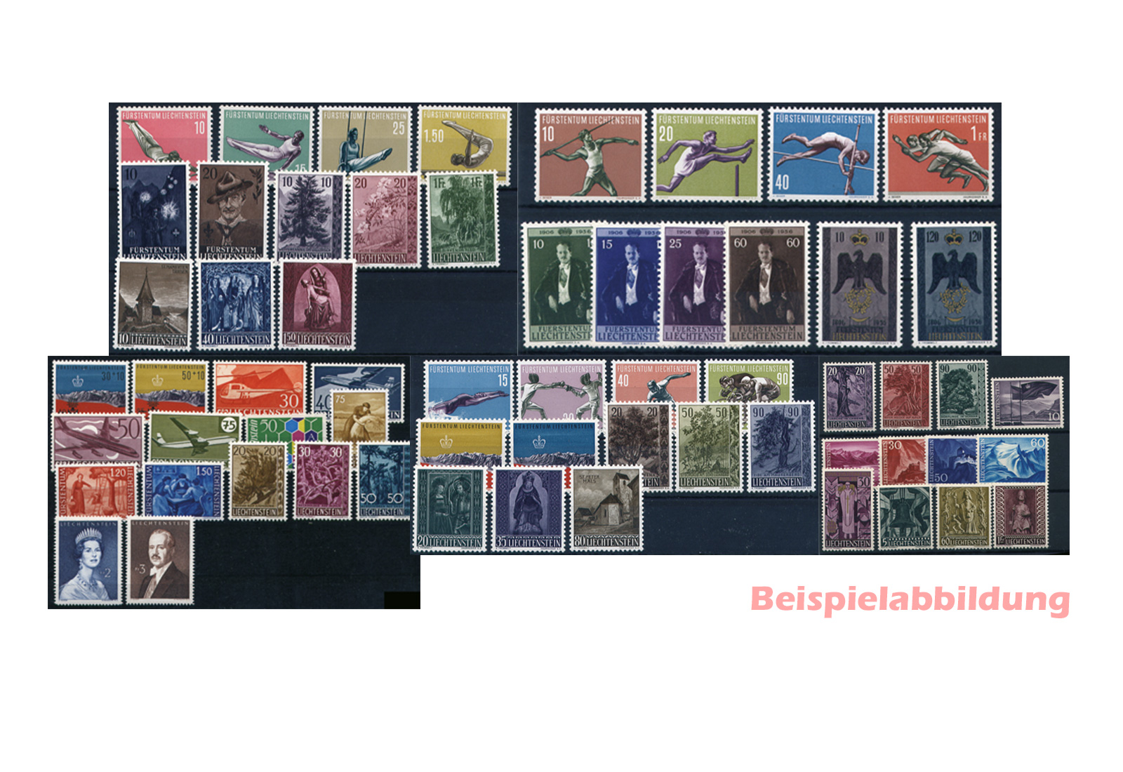Liechtenstein Jahrgangspaket 1956-1960 postfrisch