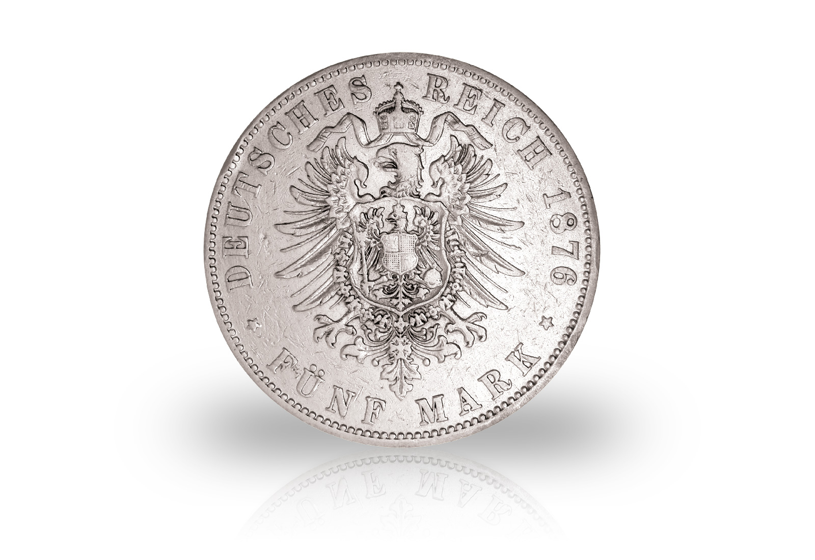 5 Mark 1876-1888 Deutsches Kaiserreich Hamburg  Wappen Jaeger-Nr. 62