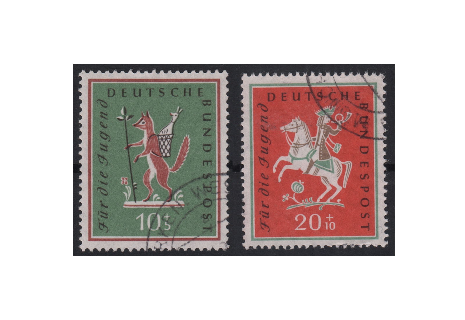 BRD Jugend: Volkslieder 1958 Mi.Nr. 286/87 gestempelt