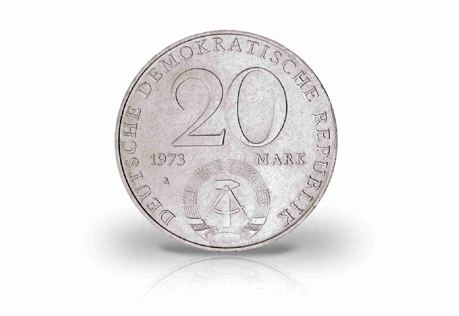 20 Mark Gedenkmünze 1973 DDR Otto Grotewohl Jaeger-Nr. 1548