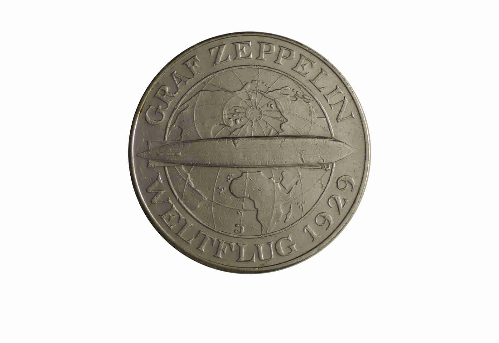 5 Reichsmark 1930 Weimarer Republik Graf Zeppelin Jaeger-Nr. 343
