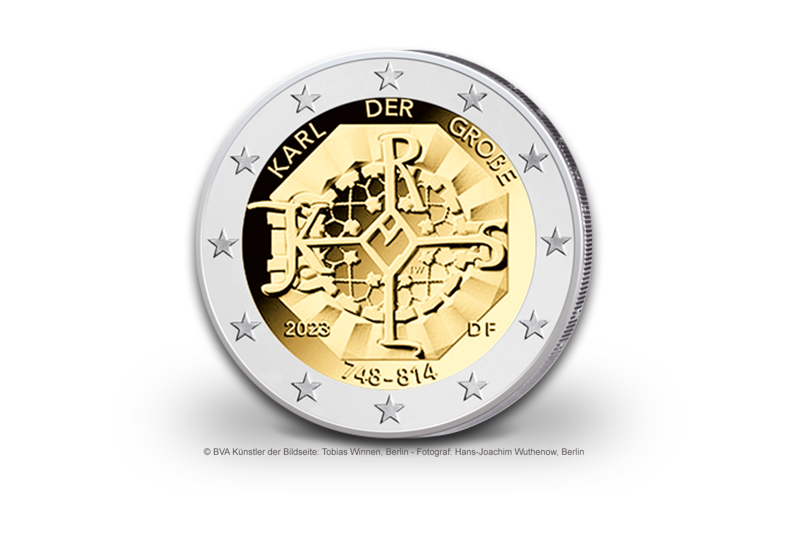 2 Euro 2023 Deutschland 1275. Geburtstag Karl der Große Prägestätte unserer Wahl